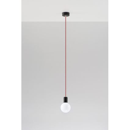 Sollux SL.0158 - Żyrandol na Lanku EDISON 1xE27/60W/230V czarny, czerwony