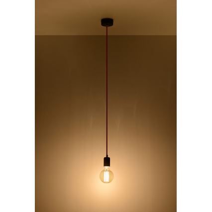 Sollux SL.0158 - Żyrandol na Lanku EDISON 1xE27/60W/230V czarny, czerwony