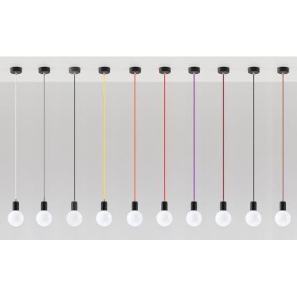 Sollux SL.0158 - Żyrandol na Lanku EDISON 1xE27/60W/230V czarny, czerwony