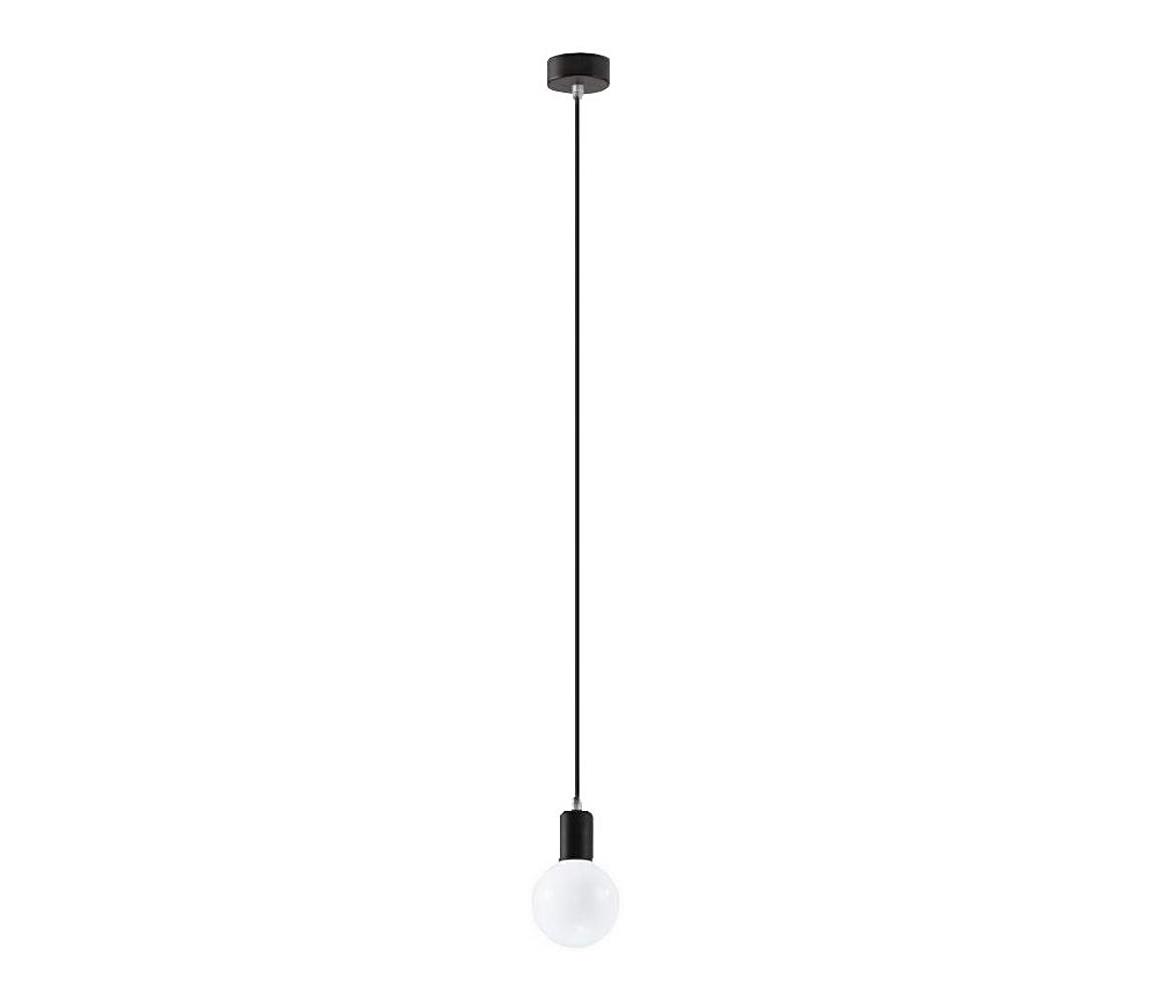 Żyrandol na lince EDISON 1xE27/60W/230V czarny