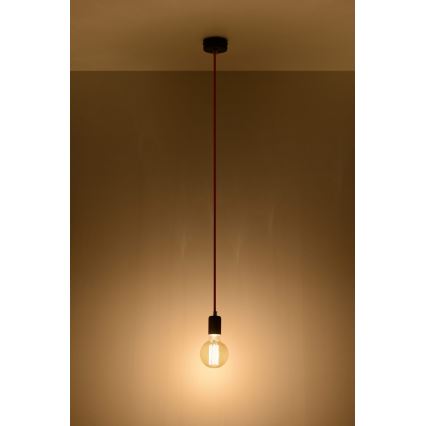 Żyrandol na lince EDISON 1xE27/60W/230V czarny