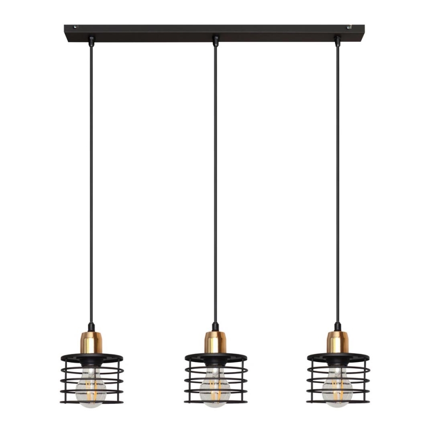 Żyrandol na lince EDISON 3xE27/15W/230V