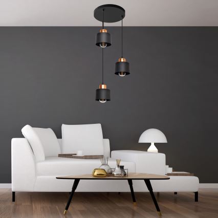 Żyrandol na lince EDISON 3xE27/15W/230V
