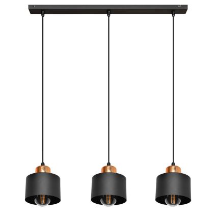 Żyrandol na lince EDISON 3xE27/15W/230V