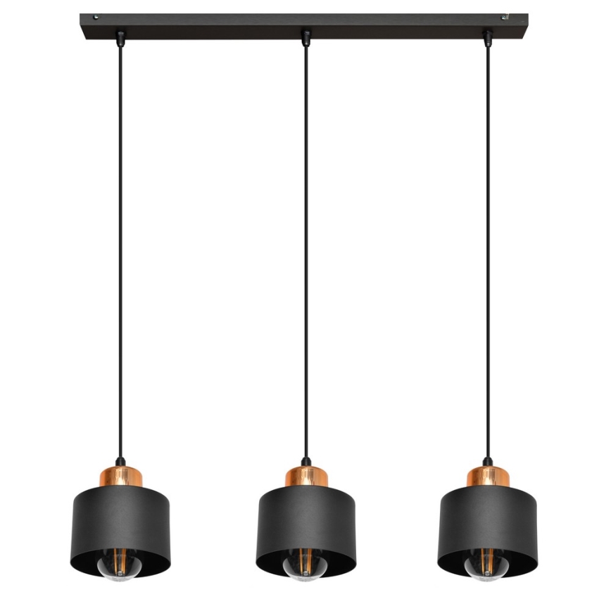 Żyrandol na lince EDISON 3xE27/15W/230V