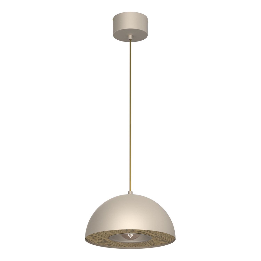 Żyrandol na lince ELGUND 1xE27/15W/230V śr. 28,5 cm beżowy