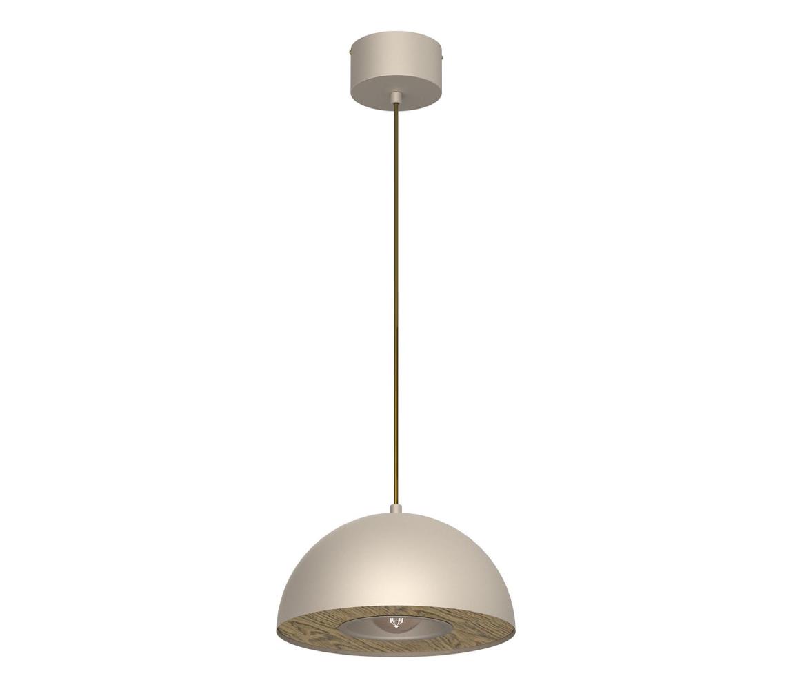 Żyrandol na lince ELGUND 1xE27/15W/230V śr. 28,5 cm beżowy