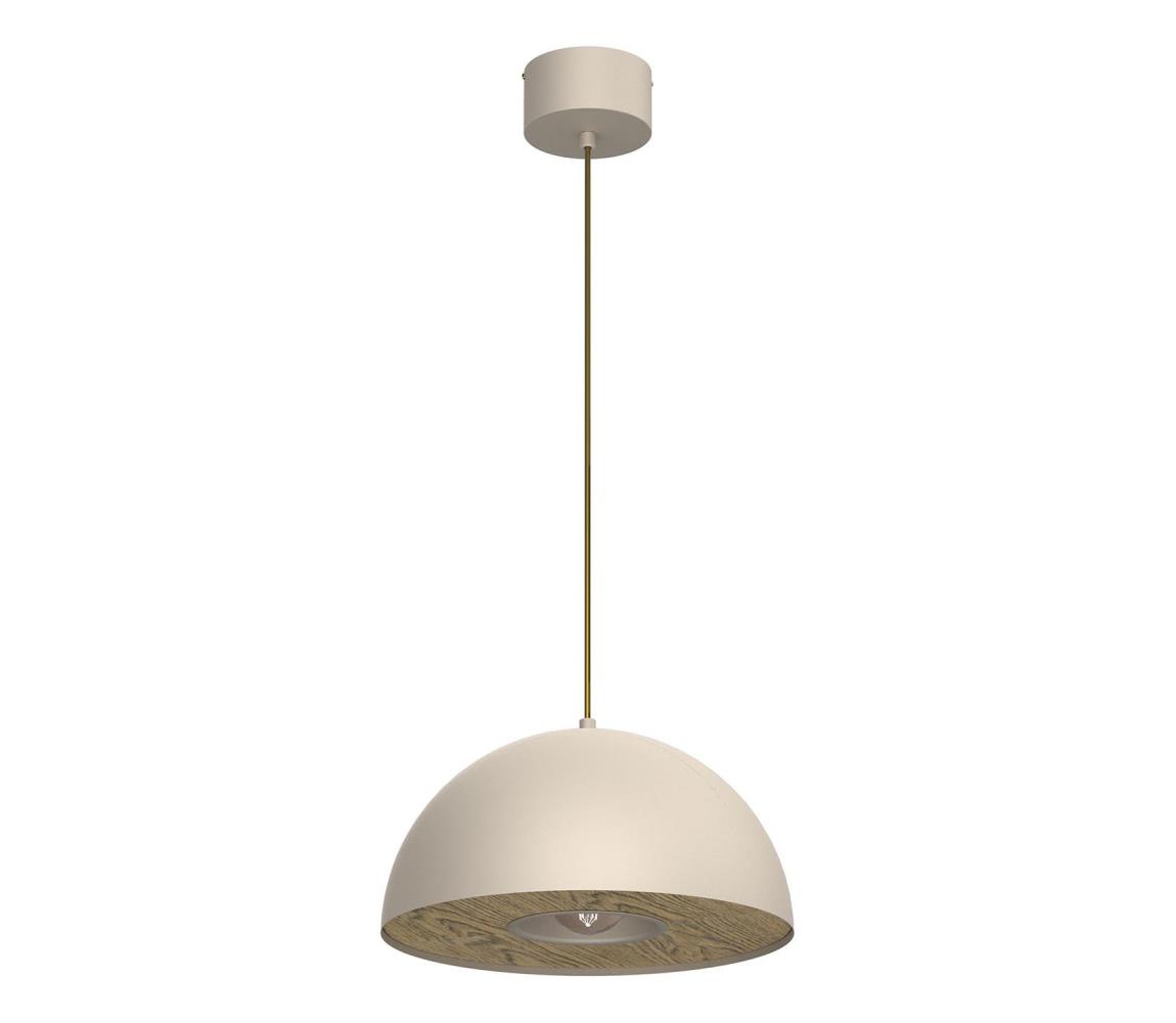 Żyrandol na lince ELGUND 1xE27/15W/230V śr. 35 cm beżowy