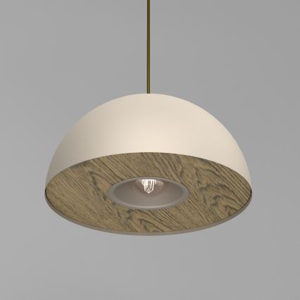 Żyrandol na lince ELGUND 1xE27/15W/230V śr. 35 cm beżowy