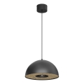Żyrandol na lince ELGUND 1xE27/15W/230V śr. 35 cm czarny