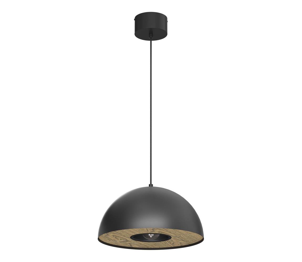 Żyrandol na lince ELGUND 1xE27/15W/230V śr. 35 cm czarny