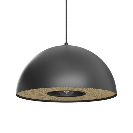 Żyrandol na lince ELGUND 1xE27/15W/230V śr. 35 cm czarny