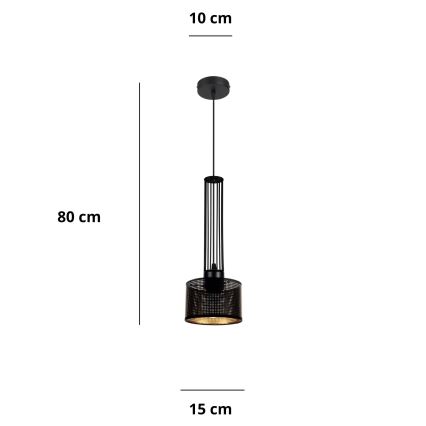 Żyrandol na lince ELIS 1xE27/60W/230V śr. 15 cm