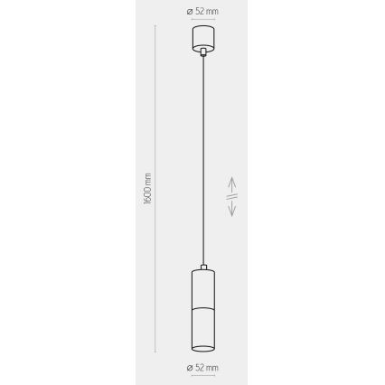 Żyrandol na lince ELIT 1xGU10/10W/230V biały