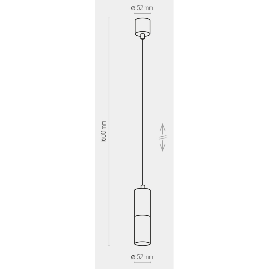 Żyrandol na lince ELIT 1xGU10/10W/230V biały