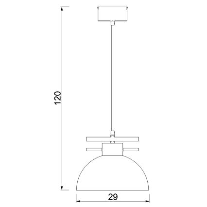 Żyrandol na lince ESTATE 1xE27/15W/230V niebieski