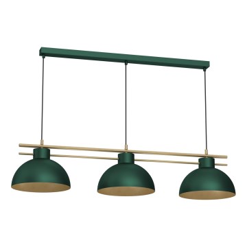 Żyrandol na lince ESTATE 3xE27/15W/230V zielony