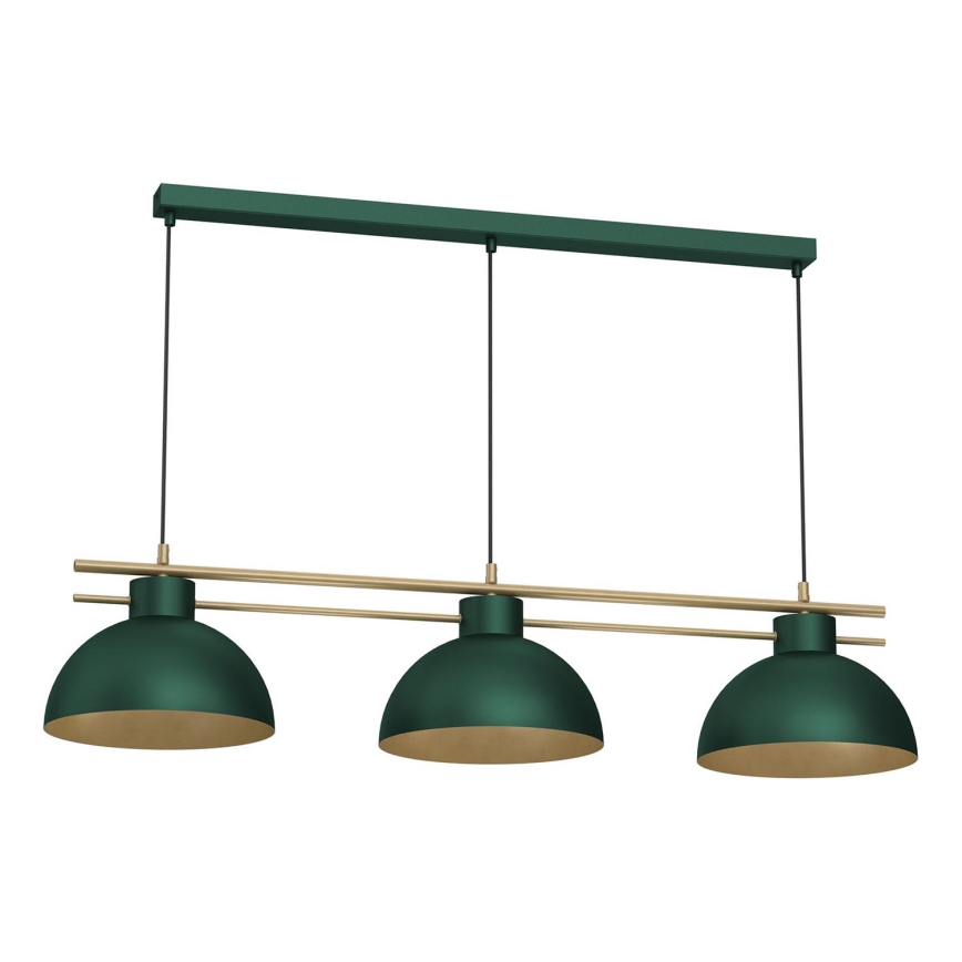 Żyrandol na lince ESTATE 3xE27/15W/230V zielony
