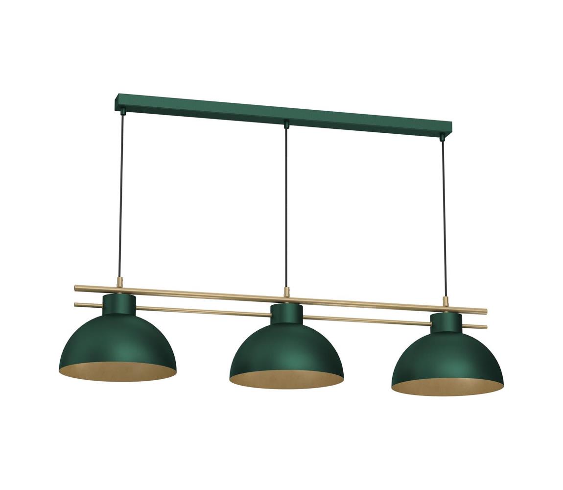 Żyrandol na lince ESTATE 3xE27/15W/230V zielony