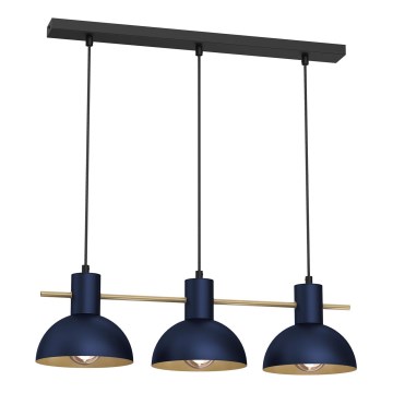 Żyrandol na lince ESTATE MINI 3xE27/15W/230V niebieski