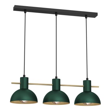 Żyrandol na lince ESTATE MINI 3xE27/15W/230V zielony
