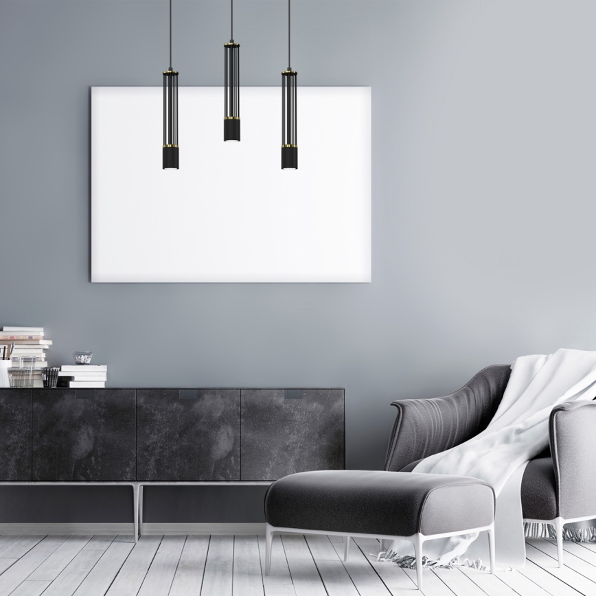 Żyrandol na lince ESTILO 3xGU10/40W/230V czarny