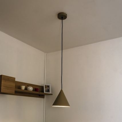 Żyrandol na lince ETNA II 1xE27/15W/230V śr. 18,5 cm beżowy