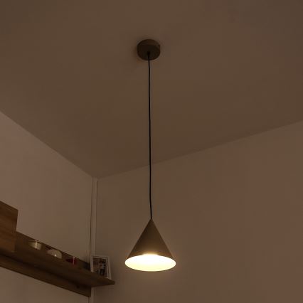 Żyrandol na lince ETNA II 1xE27/15W/230V śr. 18,5 cm beżowy