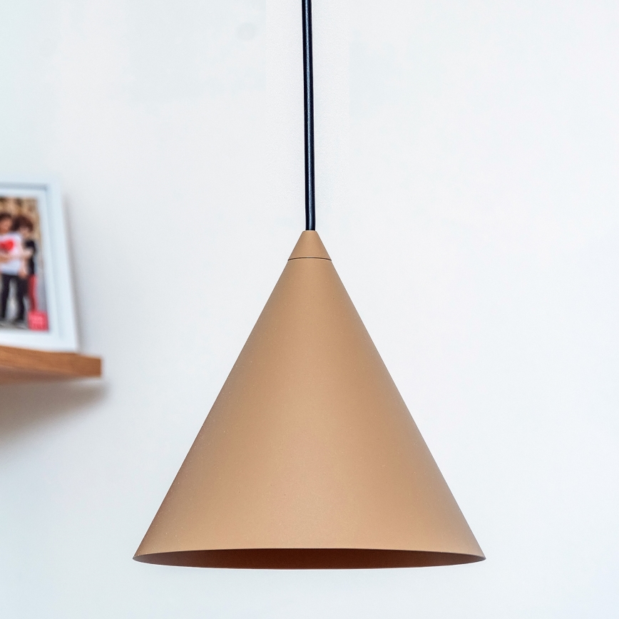 Żyrandol na lince ETNA II 1xE27/15W/230V śr. 18,5 cm beżowy