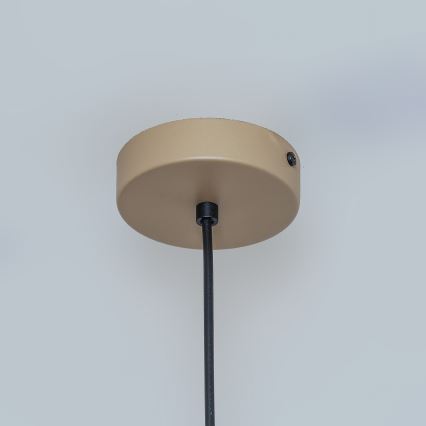 Żyrandol na lince ETNA II 1xE27/15W/230V śr. 18,5 cm beżowy