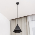 Żyrandol na lince ETNA II 1xE27/15W/230V, Ø 25 cm, czarny