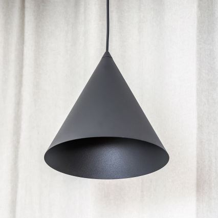 Żyrandol na lince ETNA II 1xE27/15W/230V, Ø 25 cm, czarny