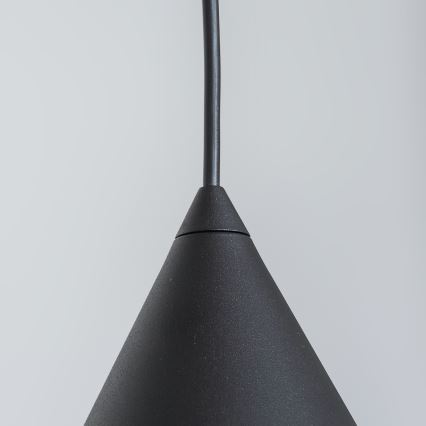 Żyrandol na lince ETNA II 1xE27/15W/230V, Ø 25 cm, czarny