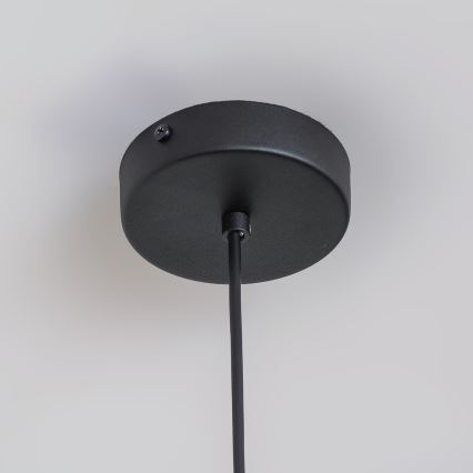 Żyrandol na lince ETNA II 1xE27/15W/230V, Ø 25 cm, czarny