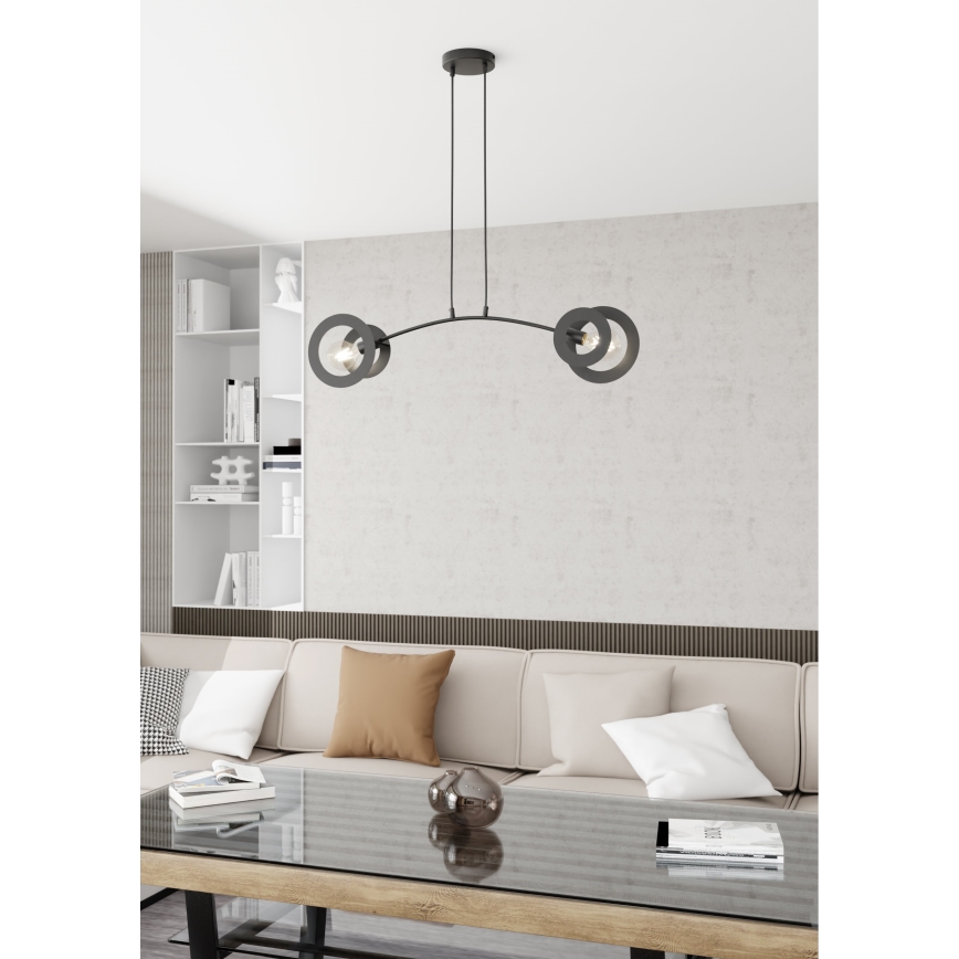 Żyrandol na lince EUFORIA 2xE27/15W/230V czarny