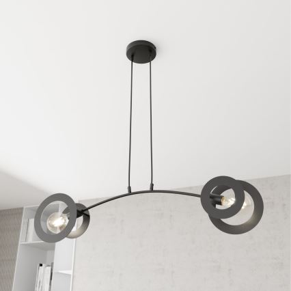 Żyrandol na lince EUFORIA 2xE27/15W/230V czarny