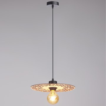 Żyrandol na lince FALCO 1xE27/60W/230V śr. 30 cm beżowy