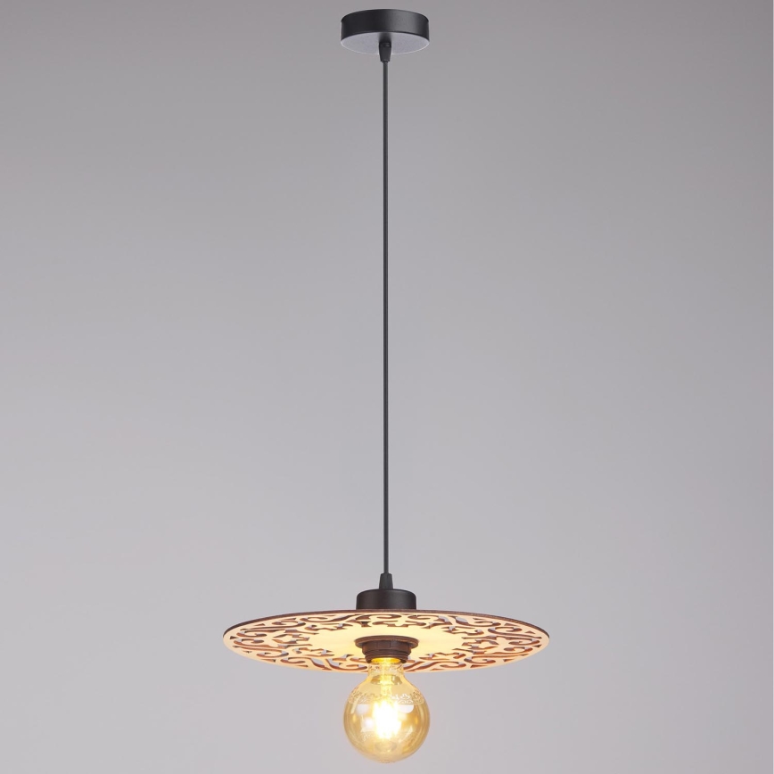 Żyrandol na lince FALCO 1xE27/60W/230V śr. 30 cm beżowy