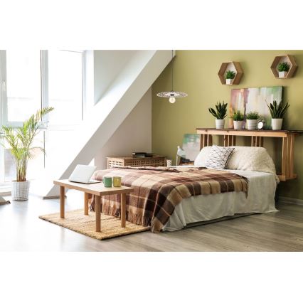 Żyrandol na lince FALCO 1xE27/60W/230V śr. 30 cm beżowy