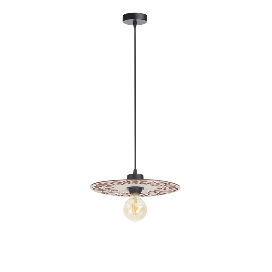 Żyrandol na lince FALCO 1xE27/60W/230V śr. 30 cm beżowy