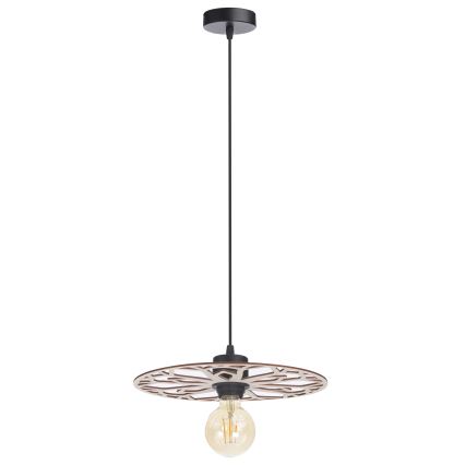 Żyrandol na lince FALCO 1xE27/60W/230V śr. 30 cm beżowy