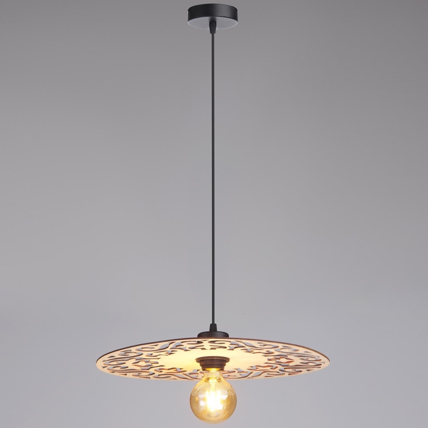 Żyrandol na lince FALCO 1xE27/60W/230V śr. 40 cm beżowy