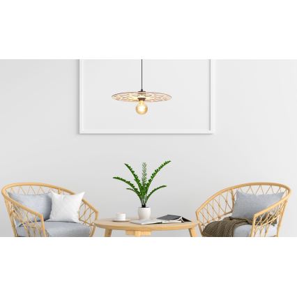 Żyrandol na lince FALCO 1xE27/60W/230V śr. 40 cm beżowy