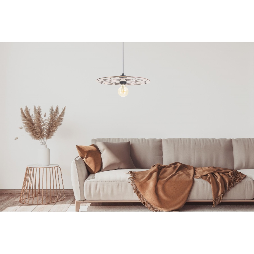 Żyrandol na lince FALCO 1xE27/60W/230V śr. 40 cm beżowy