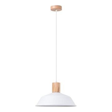 Żyrandol na lince FANO 1xE27/15W/230V śr. 34 cm biały