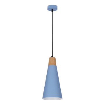 Żyrandol na lince FARO 1xE27/40W/230V niebieski/buk