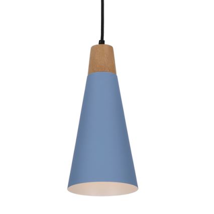 Żyrandol na lince FARO 1xE27/40W/230V niebieski/buk