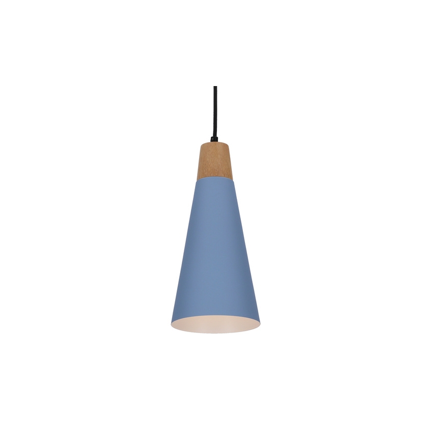 Żyrandol na lince FARO 1xE27/40W/230V niebieski/buk