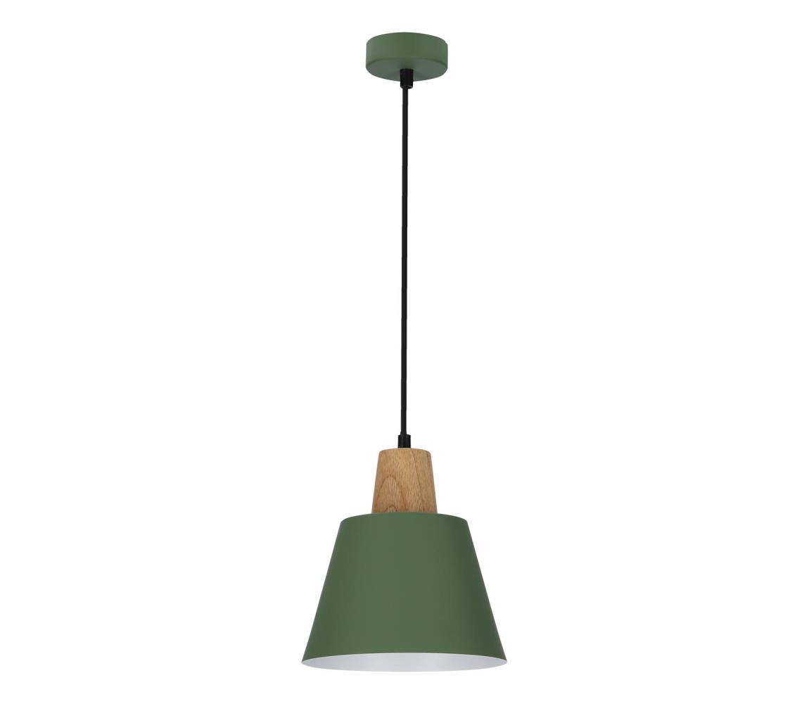 Żyrandol na lince FARO 1xE27/40W/230V zielony/buk