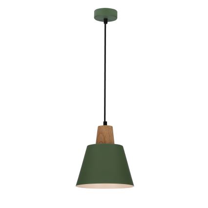 Żyrandol na lince FARO 1xE27/40W/230V zielony/buk